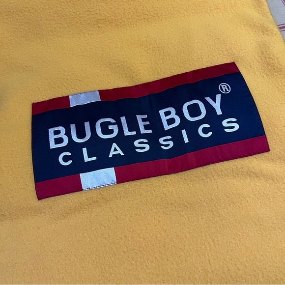 Bugle Boy 90s Reversible Puffer Vest M Yellow Fleece Nylon Retro - Picture 6 of 7